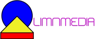 LIMNMEDIA logo with stylized graphic